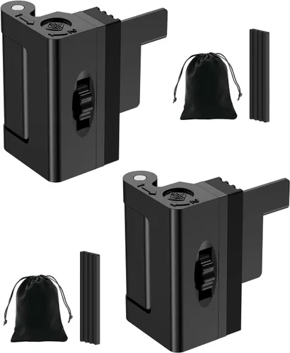 Miniatura 12 de Cerradura de Puerta Portátil para Viaje, Refuerzo de Puerta Ajustable Sin Taladrar, Pestillo de Parada Extra para Habitación de Hotel, Apartamento