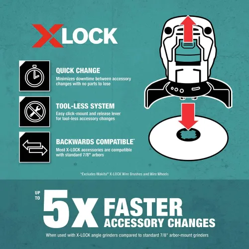 Miniatura 8 de Makita E-12647 X-Lock 4-1/2" Diamond Blade Paquete variado para corte de mampostería, 3/pc