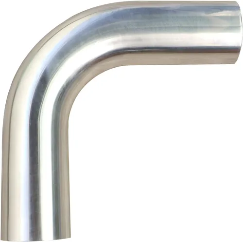 3.5" (89mm) OD 90 Grados Codo de Tubo de Aluminio para Tubo Interenfriador, Tubo de Entrada de Aire, Radio 1.5D, Tubo de Aleación de Aluminio Alto