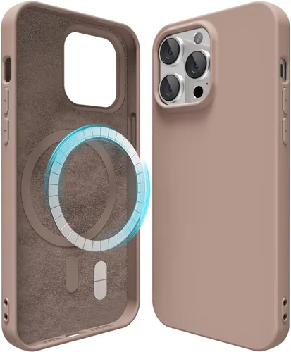 Miniatura 37 de oakxco Funda de silicona para iPhone 12 Pro Max, magnética, compatible con carga inalámbrica Magsafe, cubierta protectora de goma suave y delgada