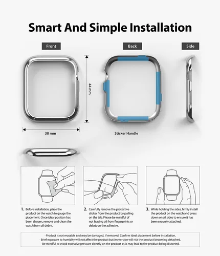 Miniatura 9 de Ringke Estilo bisel para Apple Watch Series 6, 5, 4 (1.732 pulgadas), SE 3, 2, 1 (1.732 pulgadas), marco de acero inoxidable con estilo antiarañazos