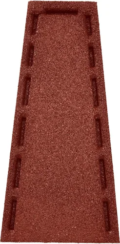 Rubberific Bloque de salpicaduras de goma de alta calidad, protector de lluvia, extensor de drenaje con textura de piedra (rojo)