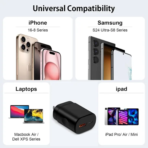 Miniatura 5 de Cargador rápido de 25 W para Samsung Galaxy Watch 8/8 Classic/7/Watch Ultra/6/6 Classic/5 Pro/5/S25 Ultra/S24/S23/S22/A16 5G/A17, Z Flip7/Fold7