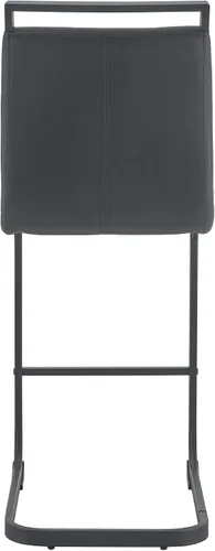 Miniatura 7 de Taburetes de bar modernos de altura de mostrador, juego de taburetes de bar tapizados de cuero de 2,25 pulgadas de alto con respaldo y marco