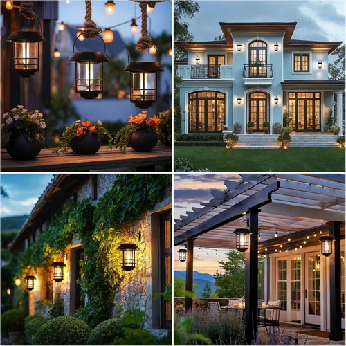 Miniatura 7 de Otdair Linternas solares al aire libre impermeables, 2 unidades, con encendido/apagado automático, luces solares colgantes para exteriores