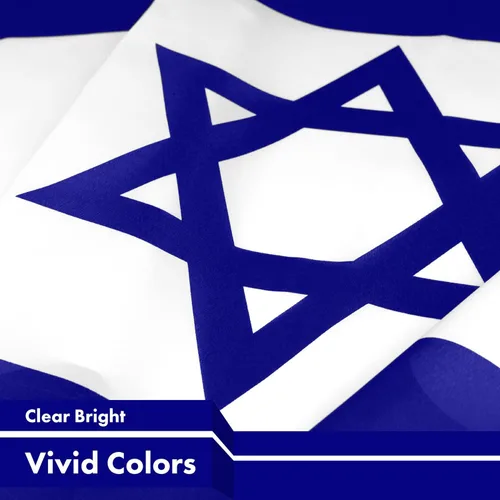 Miniatura 3 de G128 LiteWeave Pro Series - Bandera de Israel 3 x 5 pies LiteWeave Pro Series impreso poliéster 150D Bandera de país, interior y exterior