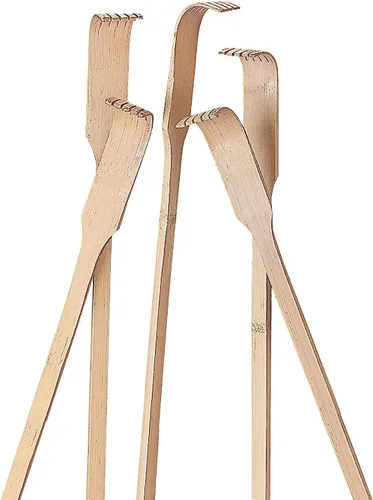 Fun Express Rascador de espalda de madera, juego de 12 rascadores de bambú, 18 pulgadas, largo alcance para adultos, ideal para mujeres embarazadas,