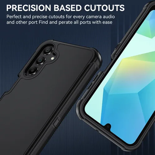 Miniatura 7 de Funda para Samsung Galaxy A16 5G: Cubierta de Teléfono a Prueba de Golpes de 3 Capas con Protector de Pantalla HD, Protección Híbrida Protectiva