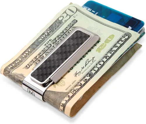 Miniatura 4 de M-Clip Clip de dinero de fibra de carbono, soporte para efectivo y tarjeta de crédito, alternativa de billetera minimalista