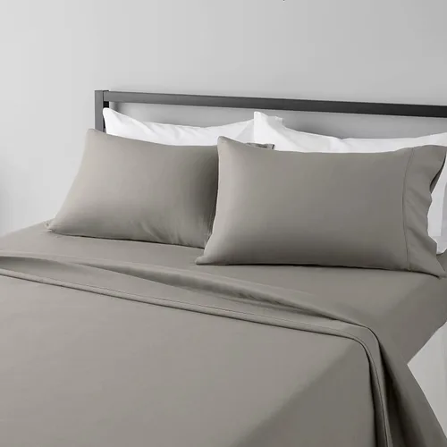 Miniatura 16 de Juego de sábanas de tamaño King, 4 piezas, sábanas negras King, sábanas de lino ultra suaves y transpirables para cama tamaño King, sábanas de cama