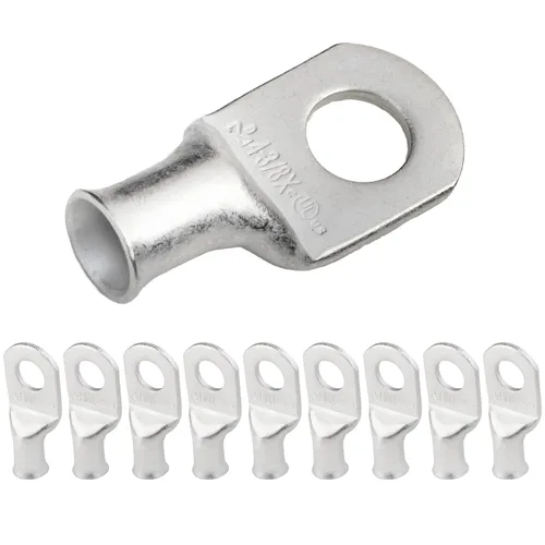 Miniatura 214 de SELTERM 5 piezas terminales de cable de cobre estañado 1/0 AWG perno de 1/2", extremos de cable de batería, terminales de anillo, conectores