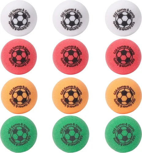 GSE Games & Sports Expert Tamaño reglamentario 1.365 pulgadas de repuesto de futbolín, pelotas de fútbol oficiales de mesa de torneo, accesorios de