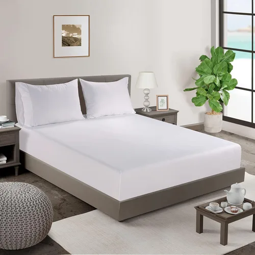 Miniatura 3 de Lane Linen - Juego de 2 fundas de almohada, 100% algodón orgánico, tamaño estándar, suaves, color blanco (20 x 26 pulgadas)