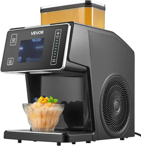 VEVOR Máquina de hielo de copo de nieve, máquina de hielo de copo de nieve de 44 libras/24 horas, máquina de afeitar de hielo con hoja de acero