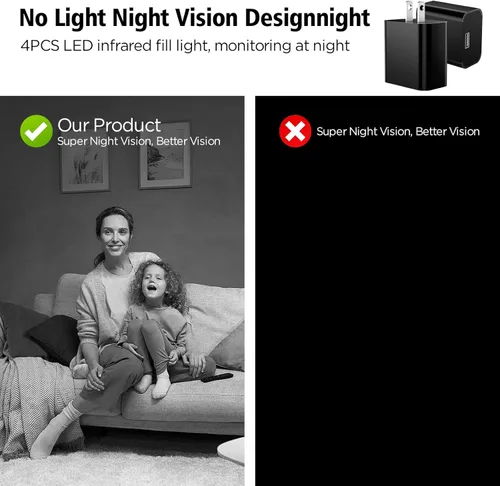 Miniatura 3 de Minicámara 1080P, Cámara de Seguridad Pequeña para Niñera con Visión Nocturna y Detección de Movimiento para Interior y Hogar, Sin WiFi (32G)