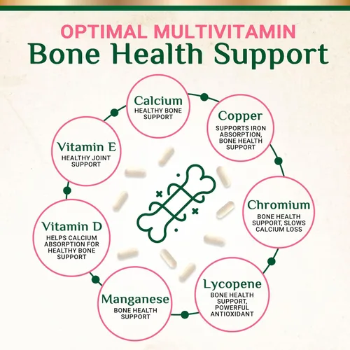 Miniatura 6 de Multivitamínico para mujeres – Completo multivitamínico con vitaminas A, C, D, E, B6, B12, zinc, calcio y magnesio, suplemento multimineral diario