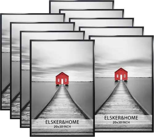 Miniatura 27 de ELSKER&HOME 18x24 Marco para Póster 3 Pack, Marco Plateado para Montaje Horizontal o Vertical en la Pared, Resistente y a Prueba de Arañazos