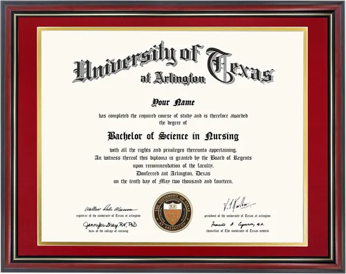 Miniatura 27 de GraduationMall Marco de diploma de certificado de 8.5 x 11, madera maciza y vidrio templado, acabado negro con ribete dorado