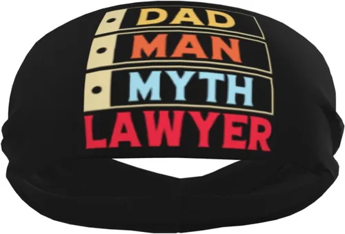 Miniatura 4 de Dad Man Myth Lawyer Headband for Men Women Sports Sweatband for Fitness Exercise Moisture Wicking Running Yoga Hairbands