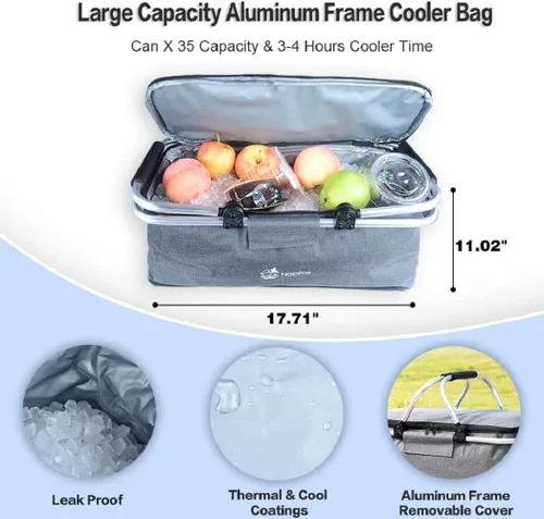 Miniatura 6 de Carrito plegable todo terreno con ruedas grandes, capacidad de 350 libras, resistente, ampliado, plegable, para playa, jardín, con freno y mango