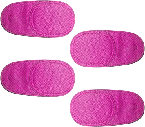 Paquete de 4 parches para ojos, parches reutilizables para ojos izquierdo y derecho para niños, niños pequeños, ojos perezosos (rosa) (4)