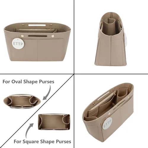 Miniatura 4 de ETTP Organizador de bolso para bolsos, inserto organizador de bolsa de fieltro, organizador de bolso, compatible con Neverful Speedy y más, 6