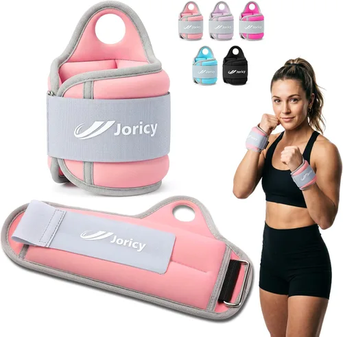 Pesas de muñeca con trabillas para el pulgar para mujeres y hombres, 1 par de 2, 3, 4, 5, 6 libras, pesas de brazo y tobillo, guantes con peso para