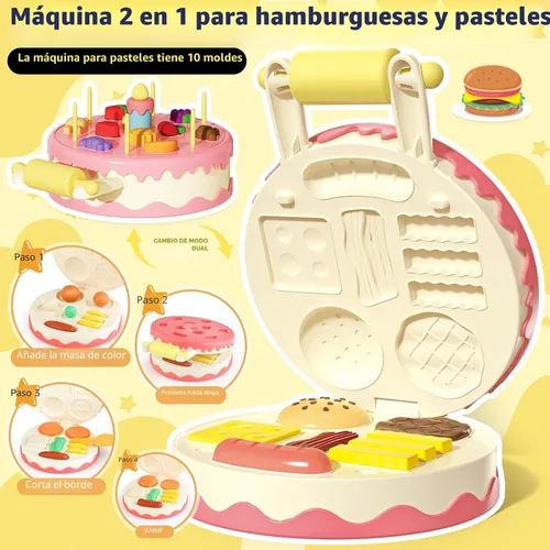 Miniatura 4 de Kaelinda 77 piezas 4 en 1 juegos de plastilina para niños de 2 a 4 a 8 años, kit de herramientas de accesorios de plastilina, helado, pastel