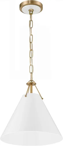 Crystorama Xavier - Colgante de oro vibrante de 12 pulgadas Blanco