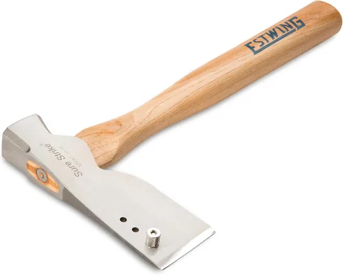 Miniatura 2 de ESTWING Martillo de Shingler, herramienta para techadores de 20 onzas con cara fresada y mango de madera de nogal - MRWS