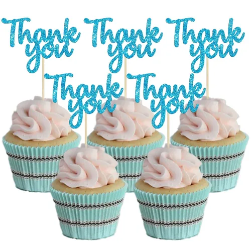 Miniatura 15 de Gyufise Paquete de 36 adornos para cupcakes con purpurina negra para Acción de Gracias, decoraciones para baby shower, niños y niñas, suministros