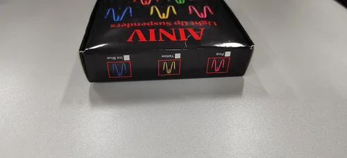 Miniatura 12 de Ainiv Corbatas iluminadas, corbatines y tirantes LED, suministros de fiesta que brillan en la oscuridad, ajustables para mujeres y hombres