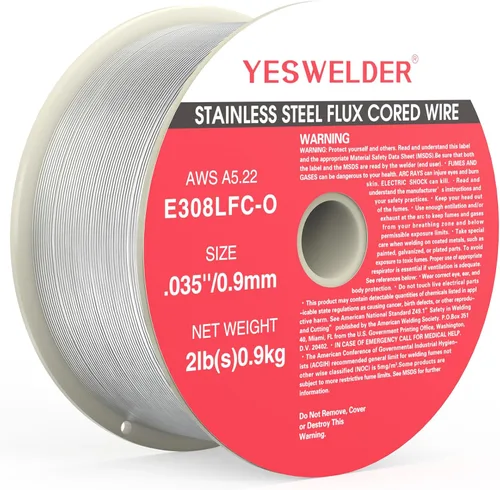 Miniatura 10 de YESWELDER Alambre sólido MIG de acero inoxidable ER308L .030 de diámetro, 2 libras, 3 paquetes de alambre de soldadura de carrete de plástico ABS