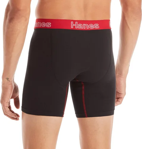 Miniatura 2 de Hanes Calzoncillos tipo bóxer para hombre, algodón elástico que absorbe la humedad, paquete múltiple