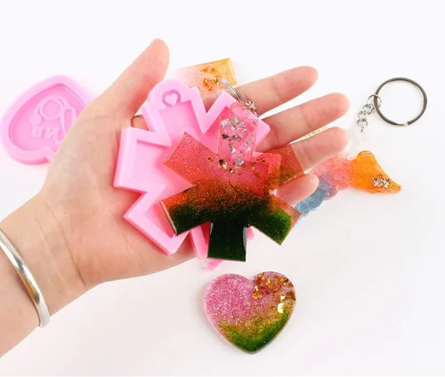 Miniatura 3 de Molde para llavero de silicona para camisa de enfermera, estetoscopio de corazón, molde de fundición con tema de médico, moldes de resina