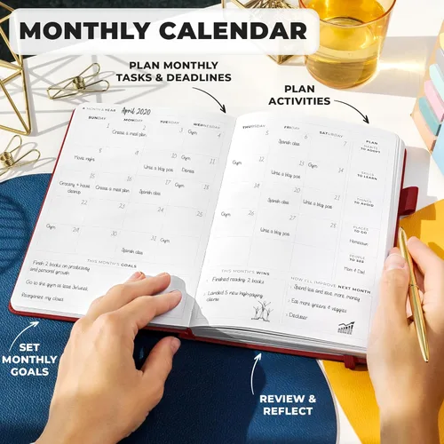 Miniatura 4 de Clever Fox Planner Premium Edition – Agenda semanal y mensual lujosa sin fecha para aumentar la productividad y alcanzar tus objetivos – Organizador