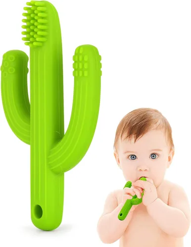 Miniatura 9 de Mordedor de cactus, juguetes de dentición para bebés, alivio del dolor, cepillo de dientes suave para bebés, niños pequeños, niños y niñas, orgánico