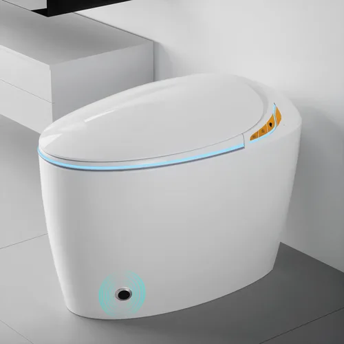 Miniatura 10 de WinZo Inodoro Bidé con Instalación de 10", Inodoro Inteligente con Bidé, Forma Ovalada Moderna, Apertura/Descarga Automática, Asiento Calefaccionado