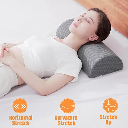 Miniatura 4 de 2 almohadas de rodilla para dormir, almohada de media luna para cuello, piernas, tobillo pie y rodilla, espuma de alta densidad para elevación
