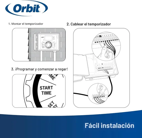 Miniatura 4 de Temporizador de sistema de pulverización con panel de giro, para exterior, de la marca Orbit, Verde