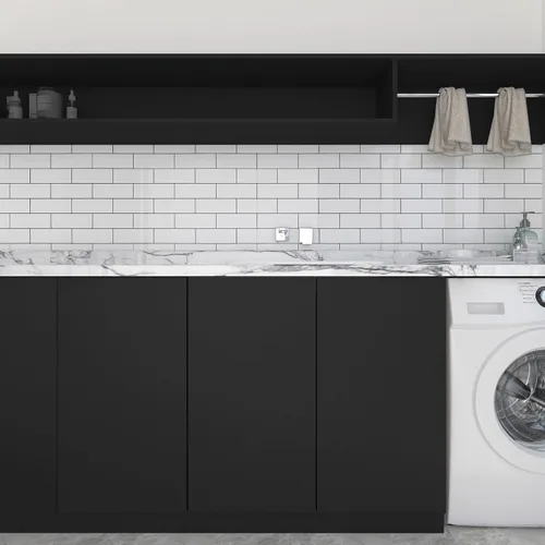 Miniatura 5 de Decotalk Papel tapiz de 30 x 400 pulgadas, tipo despegar y pegar, negro, adhesivo, para dormitorio, armario o cajones, se puede retirar, autoadhesivo