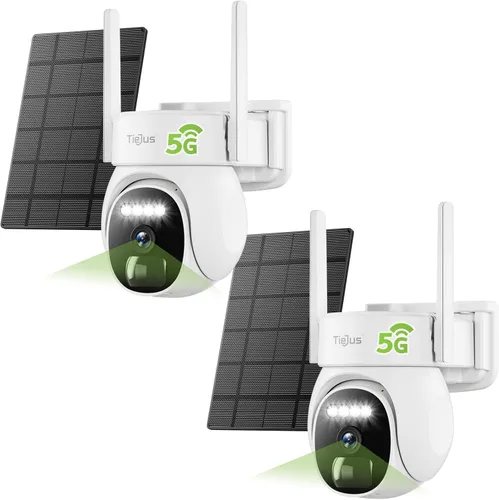 Miniatura 11 de Cámaras de seguridad inalámbricas 2.4G/5G para exteriores, cámara solar 2K para seguridad del hogar, alimentada por batería, PTZ de 360°/visión