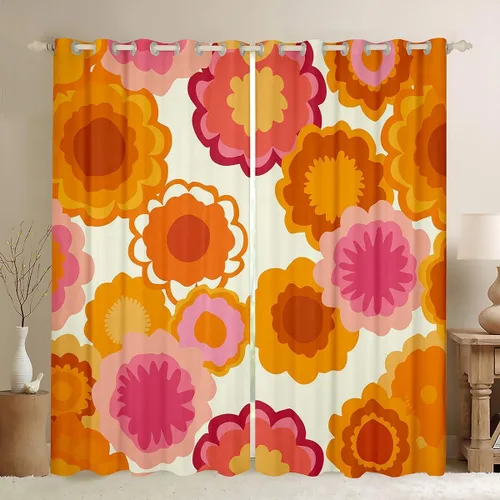 Miniatura 41 de Feelyou Cortinas opacas con estampado de leopardo para dormitorio, sala de estar, safari, cortinas de oscurecimiento de habitación con purpurina