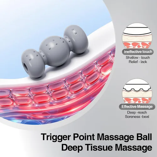Miniatura 4 de Herramienta de masaje con rodillo de cuello, masajeador manual de cuello para aliviar el dolor de tejido profundo, bola masajeadora de 6 puntos