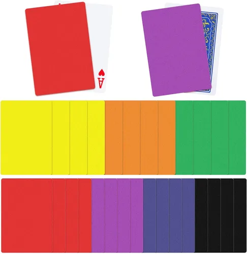 Tinlade 28 tarjetas cortadas de plástico para jugar al juego, varios colores