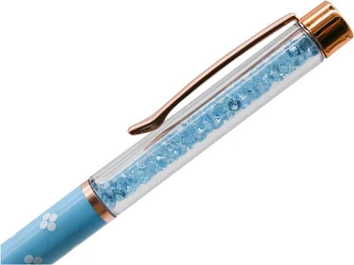 Miniatura 6 de 12 bolígrafos de diamantes de cristal floral, bonitos bolígrafos retráctiles con diamantes de imitación brillantes para escuela, oficina, boda