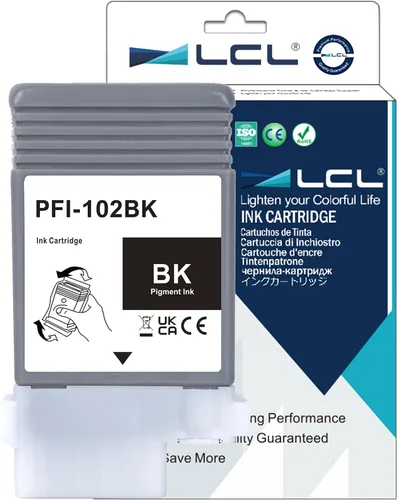 LCL PFI102 Cartucho de tinta negra de repuesto para Canon PFI-102 PFI-102BK para Canon imagePROGRAF iPF500 iPF510 iPF600 iPF605 iPF610 iPF650 iPF655