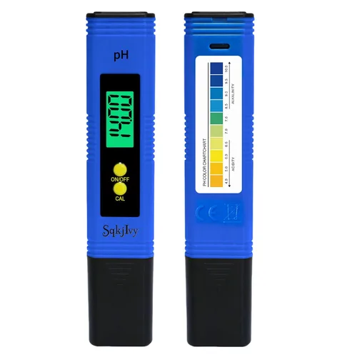 Medidor de pH para hidroponía de agua, probador de pH digital, bolígrafo de 0.01 pulgadas de tamaño de bolsillo de alta precisión con rango de