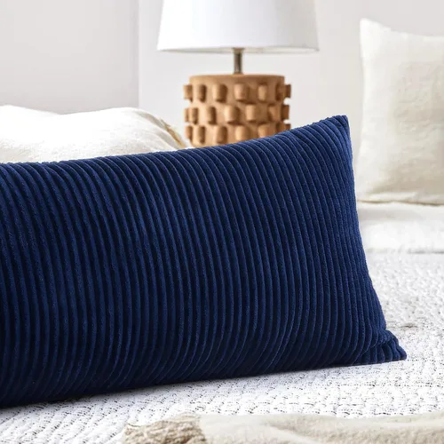 Miniatura 61 de Artscope Fundas de Almohada de Pana a Rayas Acogedoras Súper Suaves Decorativas Cuadradas Fundas de Cojín para Sofá Sillón Dormitorio Decoración