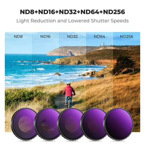 Miniatura 3 de K&F Concept Filtro ND Compatible con DJI Osmo Action 5 Pro/Osmo Action 4, Juego de 6 Filtros CPL ND8 ND16 ND32 ND64 ND256 Polarizador Filtro